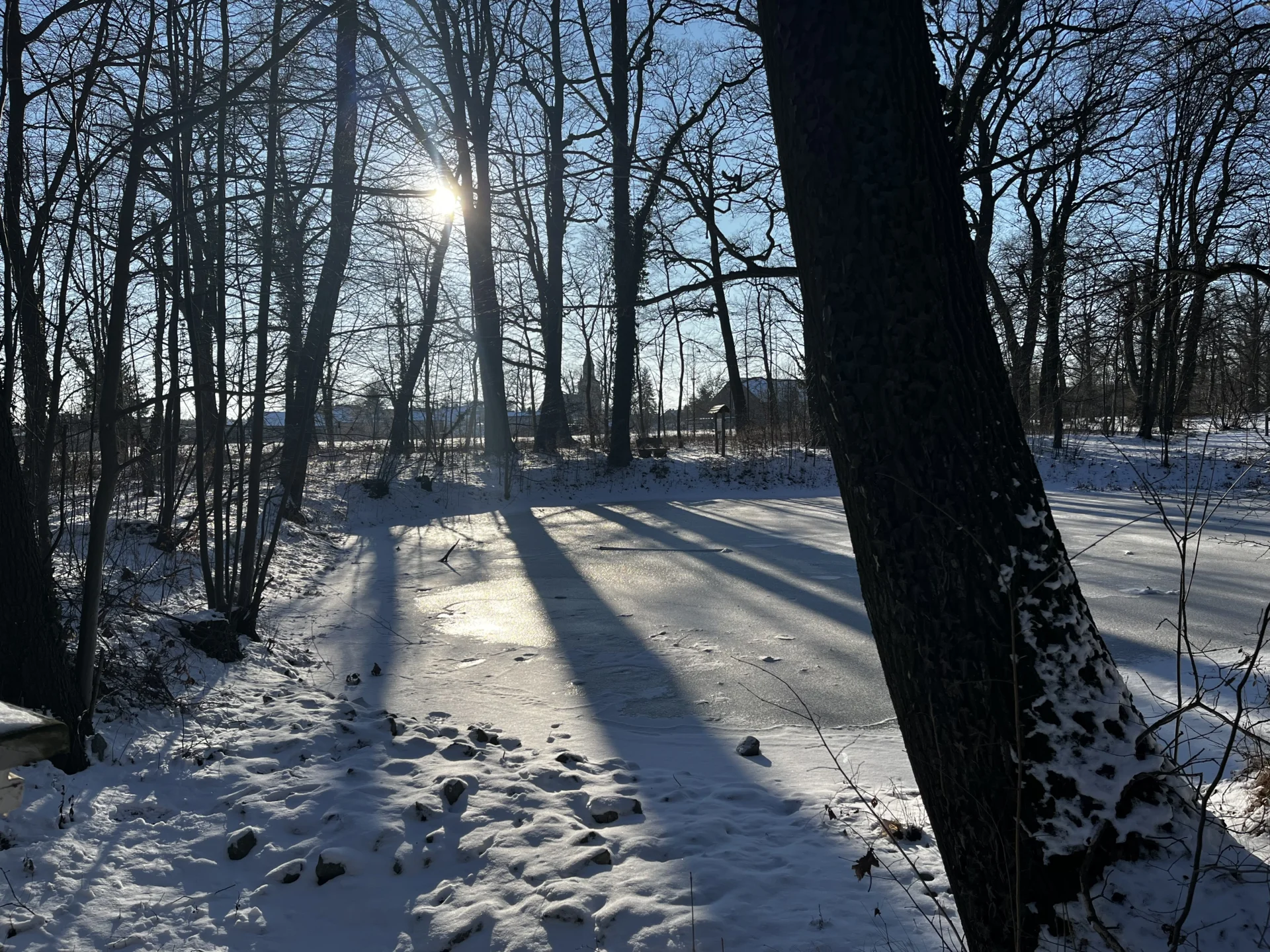 Bild: Sonne auf dem gefrorenen See