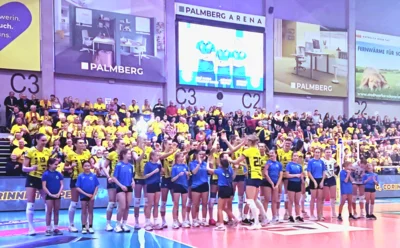 Foto des Albums: 2025 Einlauf-Kinder beim Schweriner Volleyball-Heimspiel