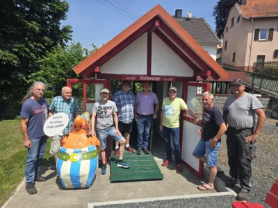 Die alte Viehwaage erstrahlt in neuem Glanz.  (Bild vergr&ouml;&szlig;ern)