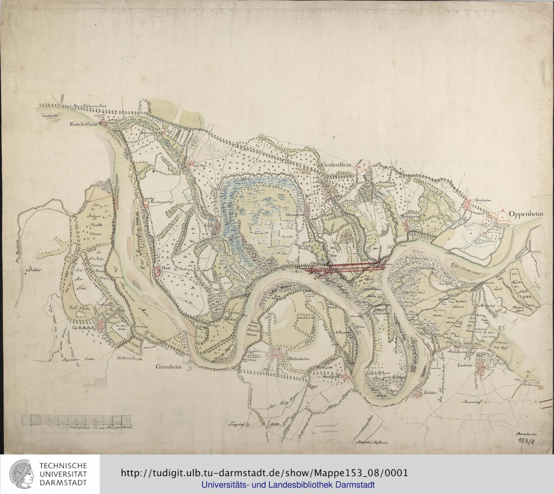 Bild: 1928 Rheindurchstich - Quelle: digitales Archiv TU Darmstadt