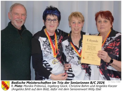 Foto des Albums: Badische Trio-Meisterschaften 2026 der Seniorinnen & Senioren