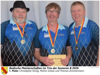 Foto des Albums: Badische Trio-Meisterschaften 2026 der Seniorinnen & Senioren
