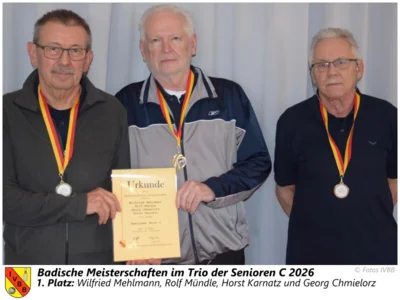 Foto des Albums: Badische Trio-Meisterschaften 2026 der Seniorinnen & Senioren