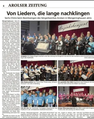 Foto des Albums: Bezirkssingen des Arolser Sängerkreises