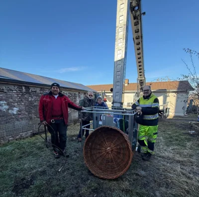 Foto des Albums: Das Storchennest ist aufgetellt