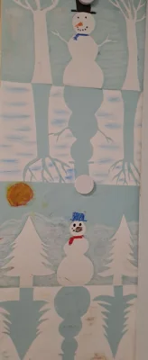 Stufe 4 Scherenschnitte - Winterlandschaft (4)  (Bild vergr&ouml;&szlig;ern)