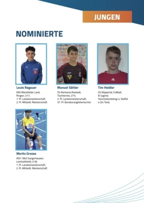 Foto des Albums: Nominierungsheft 32. Sportlerball
