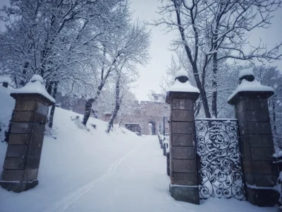Burg Creuzburg im Winter  (Bild vergr&ouml;&szlig;ern)
