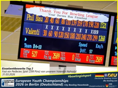 Foto des Albums: Fotoalbum 5 von den European Youth Championships 2026 in Berlin, City-Bowling Hasenheide