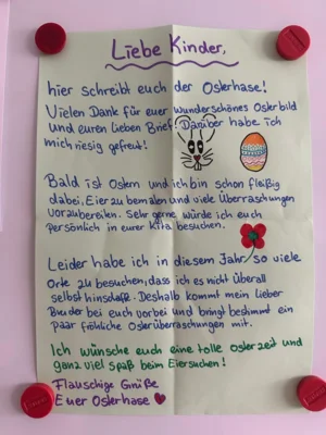 Antwort vom Osterhasen  (Bild vergr&ouml;&szlig;ern)