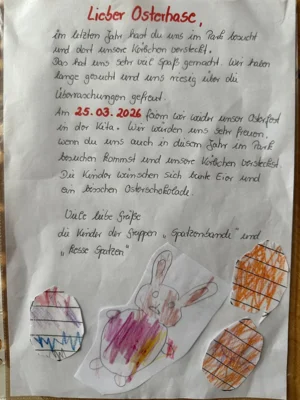 Brief an den Osterhasen  (Bild vergr&ouml;&szlig;ern)