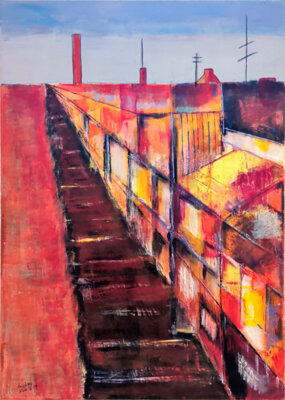 Noto, Sizilien (2017, Acryl auf Leinwand, 50x70cm)  (Bild vergr&ouml;&szlig;ern)