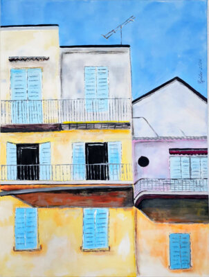Cassis (2014, Acryl und Kreide auf Leinwand, 60x80cm)  (Bild vergr&ouml;&szlig;ern)