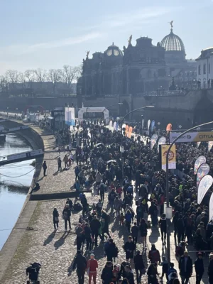 Gewusel im Start- und Zielbereich 
