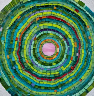 Anja Budach - Rosette in Gr&uuml;n  (Bild vergr&ouml;&szlig;ern)
