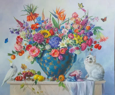 Anna Filimonova Hummelflug 100 x 120 cm, &Ouml;l auf Leinwand, 2024  (Bild vergr&ouml;&szlig;ern)