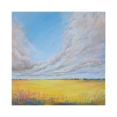 Petroula Papalexandrou, Acryl, Wolkentanz, 80x80  (Bild vergr&ouml;&szlig;ern)