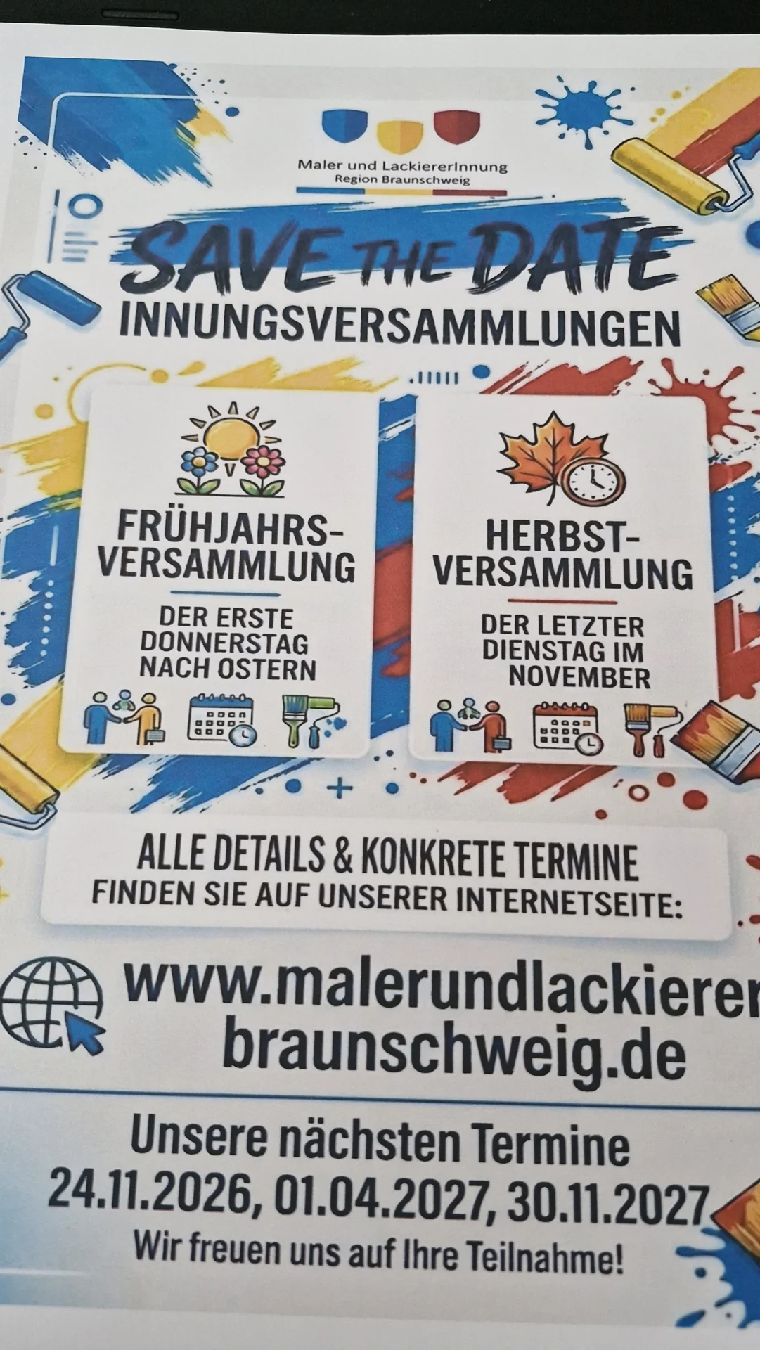 Bild: Termine 2026 und 2027