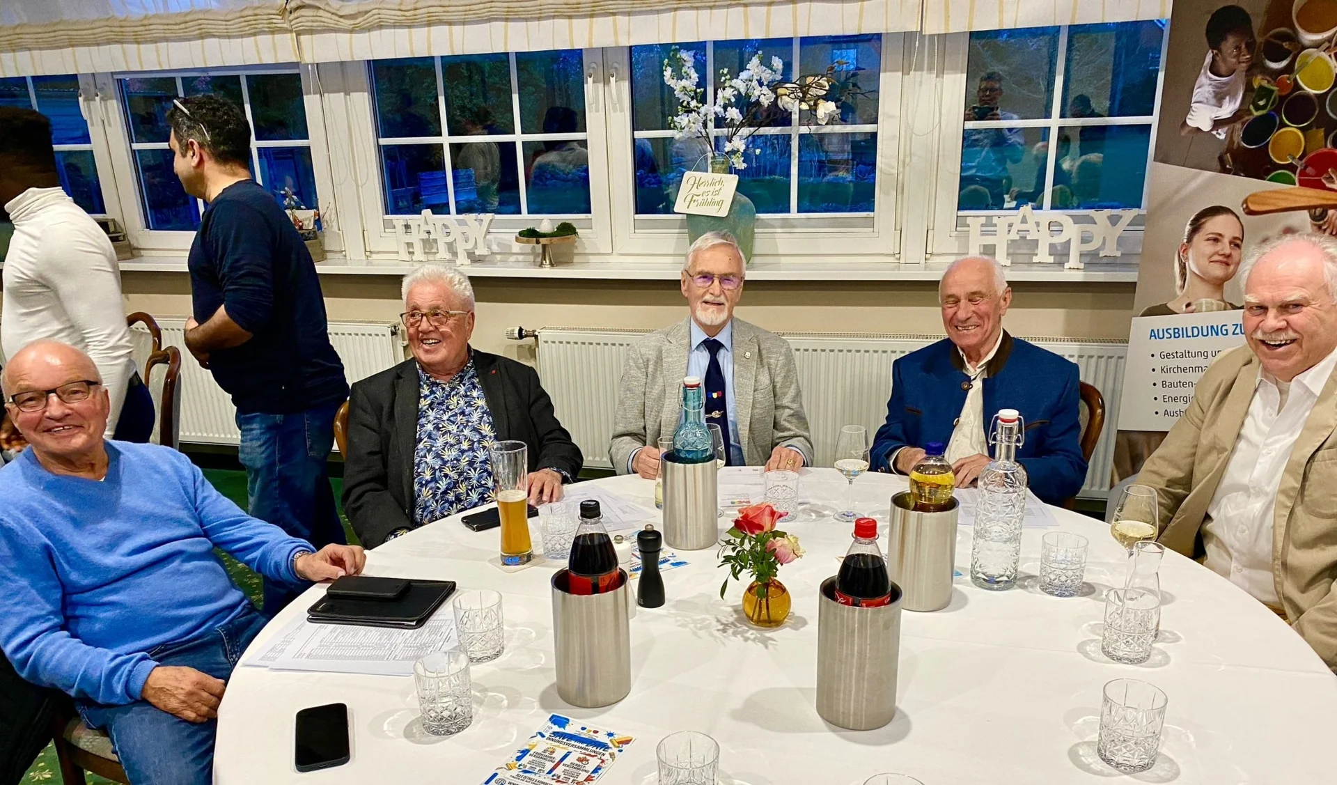 Bild: Seniorentisch, Wolfgang Jahn, Adorf Pilz, Joachim Rust, Detlef Rönneke, Joachim Eggeling