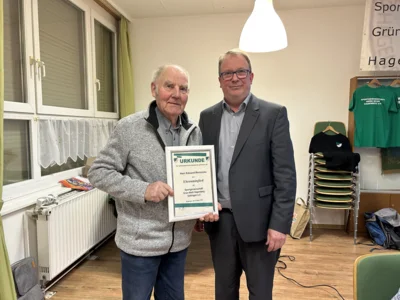 Neues Ehrenmitglied Eduard Reinecke  (Bild vergr&ouml;&szlig;ern)