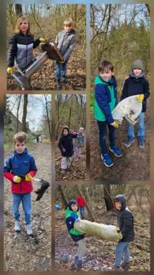 Kinder der Klasse 4A der Lessing-Grundschule am Umwelttag (Foto: Doreen Trautermann).  (Bild vergr&ouml;&szlig;ern)