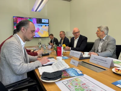 Pressegespr&auml;ch bei der Wohnungsbaugesellschaft der Stadt Wittenberge 