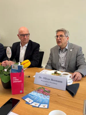 Pressegespr&auml;ch bei der Wohnungsbaugesellschaft der Stadt Wittenberge 