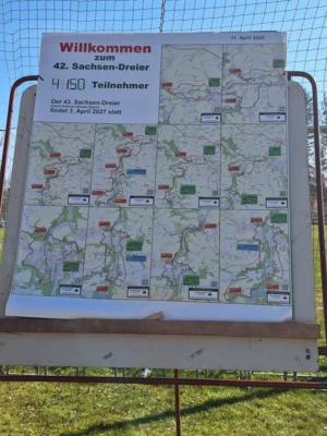Streckenplan und Teilnehmerzahl (Foto W  Ehrig)  (Bild vergr&ouml;&szlig;ern)
