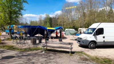 Foto des Albums: Aufbau Zirkuszelt