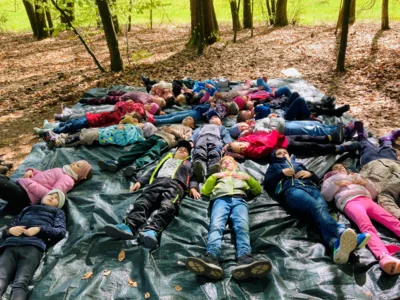 Foto des Albums: Mit allen Sinnen durch den Wald - Löwen- und Tigerklasse auf Entdeckungstour