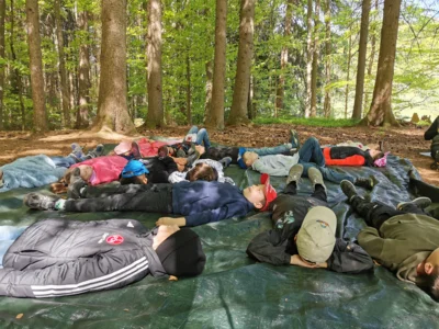 Foto des Albums: Mit allen Sinnen durch den Wald - Löwen- und Tigerklasse auf Entdeckungstour