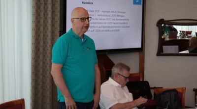 Der Referent f&uuml;r Presse und &Ouml;A, Michael Hohlfeld informierte ebenfalls &uuml;ber sein Aufgebanegebiet. 