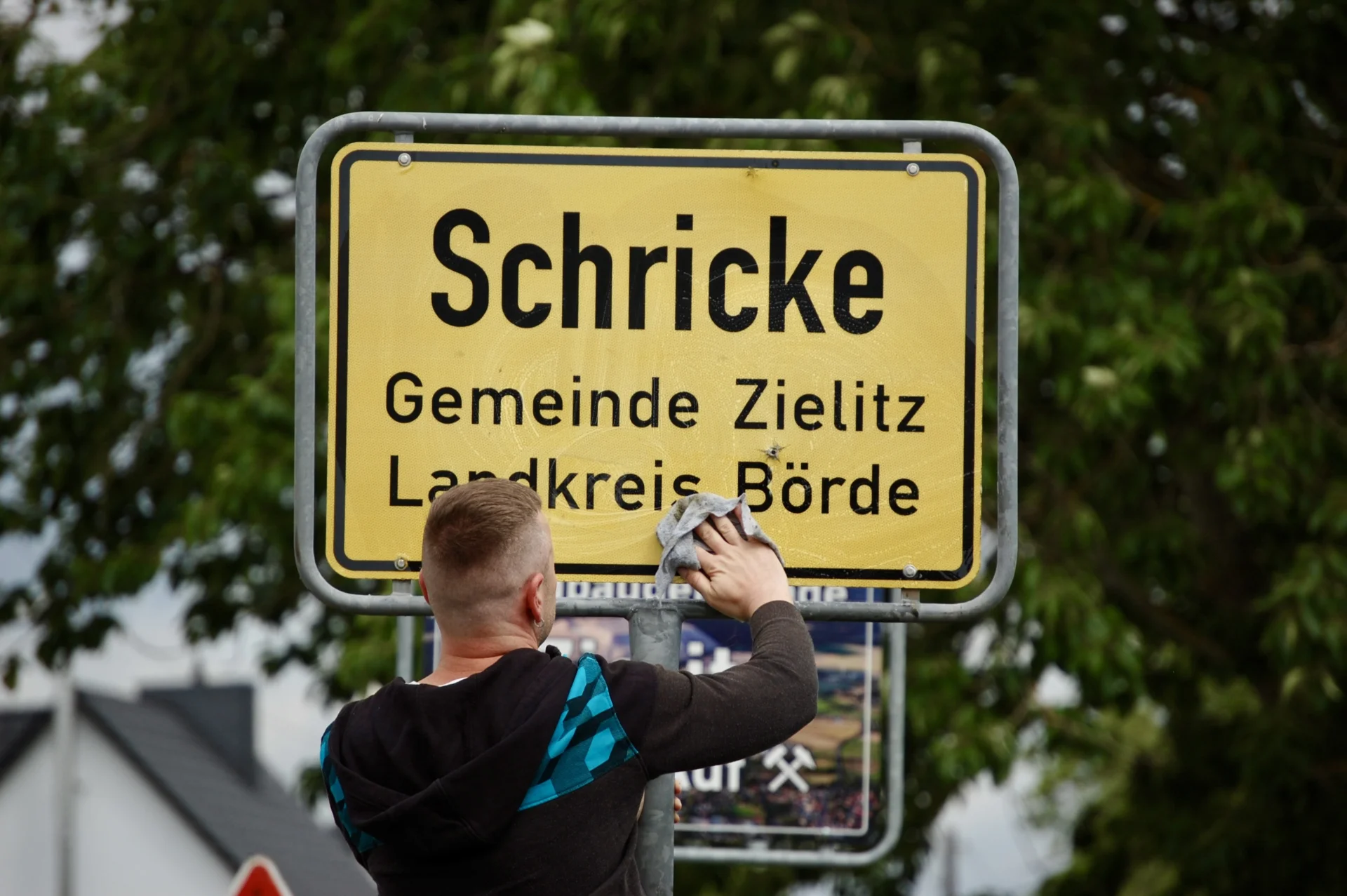 Bild: Schricke putzt sich