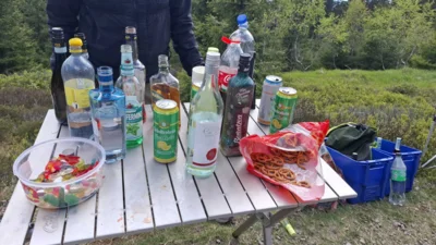 Verpflegungspunkt unterwegs 