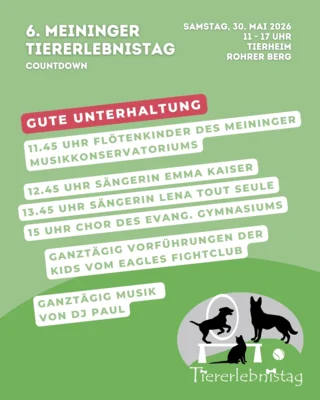 Programm 6. Meininger Tiererlebnistag  (Bild vergr&ouml;&szlig;ern)