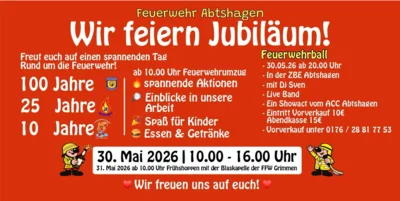 Foto des Albums: Eindrücke von den Festlichkeiten anlässlich der Jubiläen der Freiwilligen Feuerwehr Abtshagen im Mai 2026
