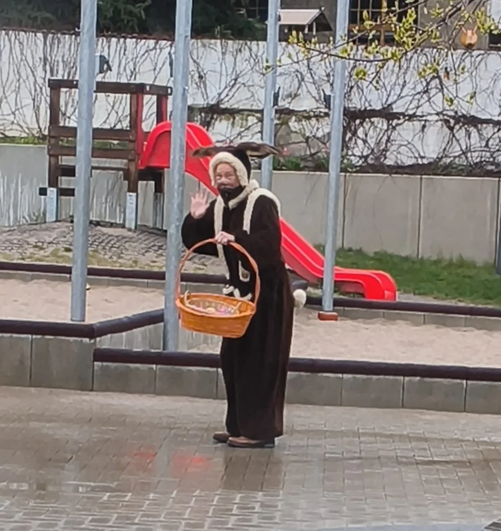 Bild: Wir haben den Osterhasen gesehen.