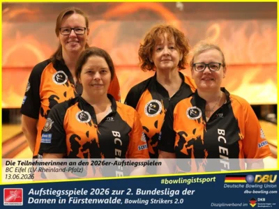 Foto des Albums: Fotoalbum von den Aufstiegsspiele 2026 zur 2. Bundesliga der Damen in Fürstenwalde, Bowling Strikers 2.0