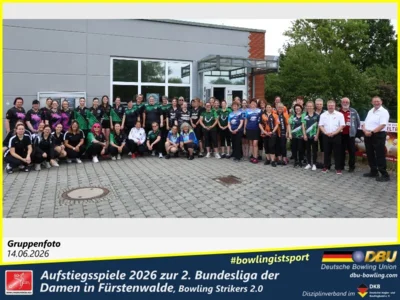 Foto des Albums: Fotoalbum von den Aufstiegsspiele 2026 zur 2. Bundesliga der Damen in Fürstenwalde, Bowling Strikers 2.0