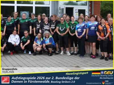 Foto des Albums: Fotoalbum von den Aufstiegsspiele 2026 zur 2. Bundesliga der Damen in Fürstenwalde, Bowling Strikers 2.0