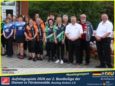 Foto des Albums: Fotoalbum von den Aufstiegsspiele 2026 zur 2. Bundesliga der Damen in Fürstenwalde, Bowling Strikers 2.0