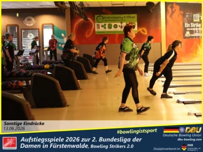 Foto des Albums: Fotoalbum von den Aufstiegsspiele 2026 zur 2. Bundesliga der Damen in Fürstenwalde, Bowling Strikers 2.0