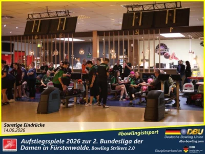 Foto des Albums: Fotoalbum von den Aufstiegsspiele 2026 zur 2. Bundesliga der Damen in Fürstenwalde, Bowling Strikers 2.0