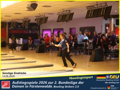 Foto des Albums: Fotoalbum von den Aufstiegsspiele 2026 zur 2. Bundesliga der Damen in Fürstenwalde, Bowling Strikers 2.0
