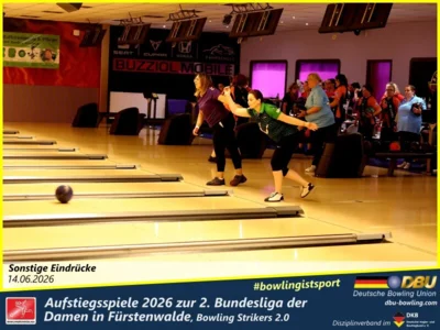 Foto des Albums: Fotoalbum von den Aufstiegsspiele 2026 zur 2. Bundesliga der Damen in Fürstenwalde, Bowling Strikers 2.0