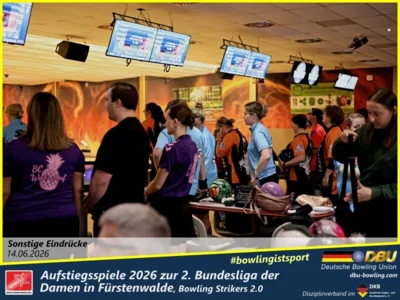 Foto des Albums: Fotoalbum von den Aufstiegsspiele 2026 zur 2. Bundesliga der Damen in Fürstenwalde, Bowling Strikers 2.0