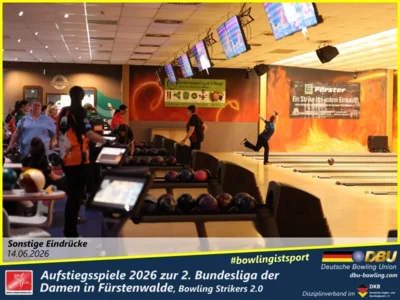 Foto des Albums: Fotoalbum von den Aufstiegsspiele 2026 zur 2. Bundesliga der Damen in Fürstenwalde, Bowling Strikers 2.0
