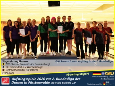 Foto des Albums: Fotoalbum von den Aufstiegsspiele 2026 zur 2. Bundesliga der Damen in Fürstenwalde, Bowling Strikers 2.0