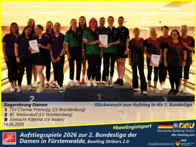 Foto des Albums: Fotoalbum von den Aufstiegsspiele 2026 zur 2. Bundesliga der Damen in Fürstenwalde, Bowling Strikers 2.0