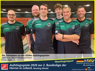 Foto des Albums: Fotoalbum von den Aufstiegsspiele 2026 zur 2. Bundesliga der Herren in Lübeck, Bowling World